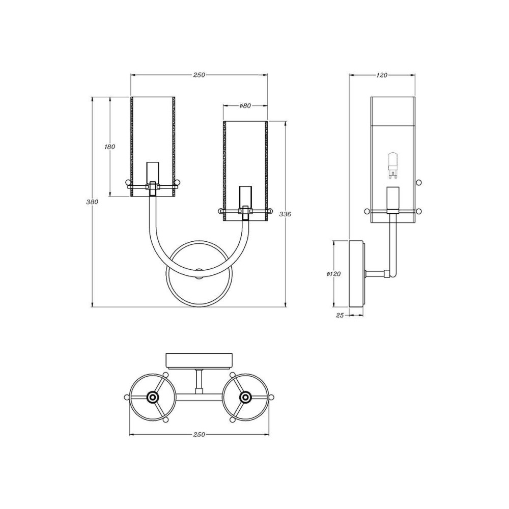 Бра Arco MOD223WL-02BS