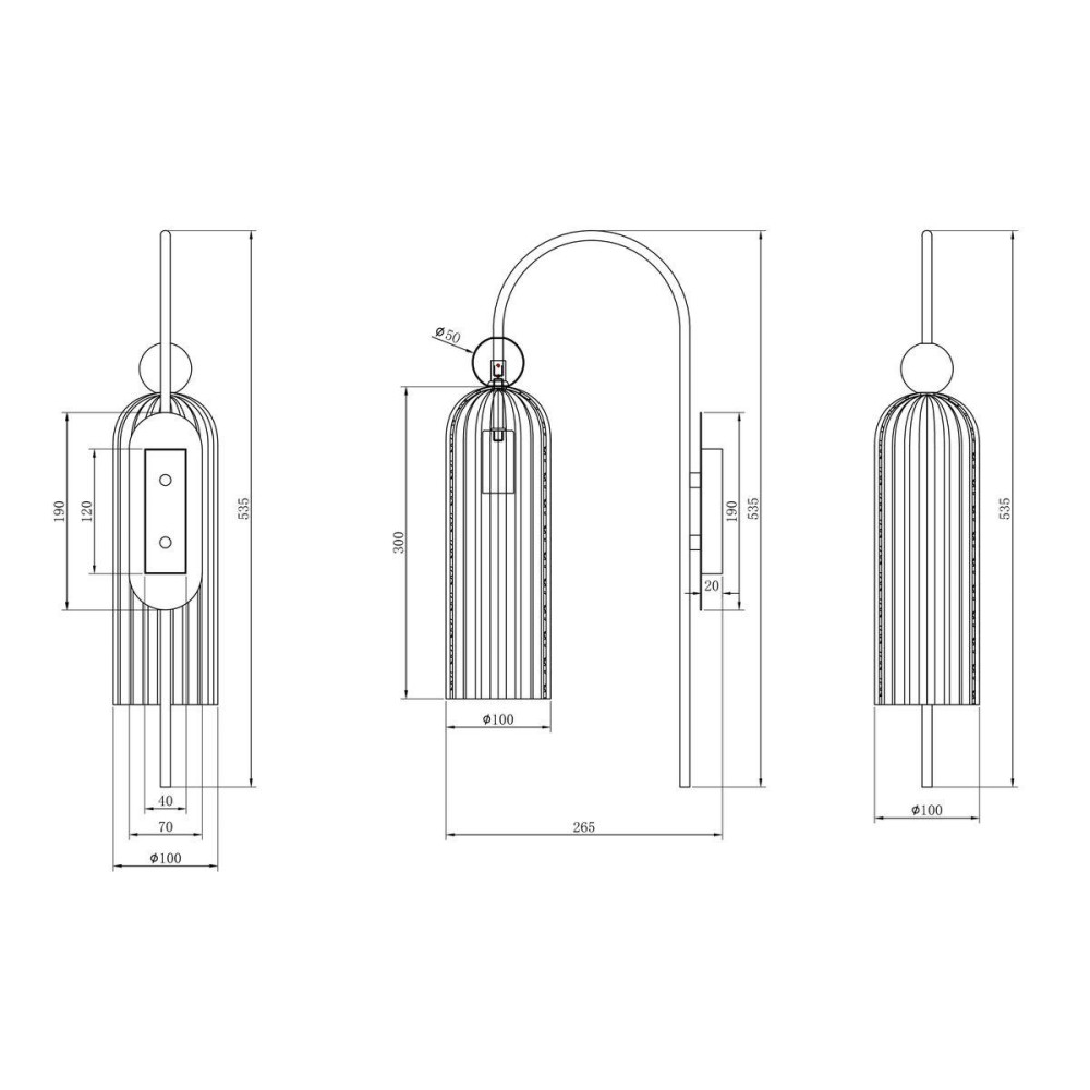 Бра Antic MOD302WL-01GR