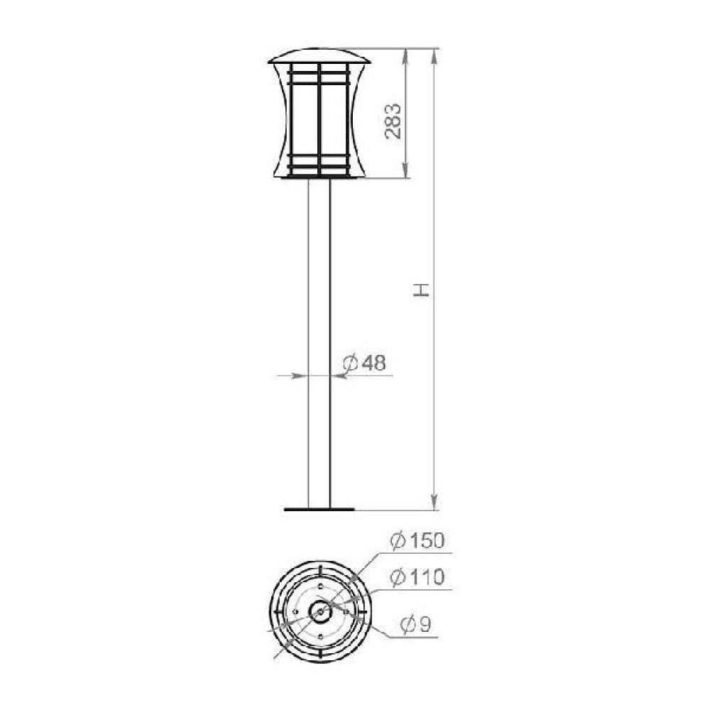 Наземный фонарь Бордо 180-31/b-01
