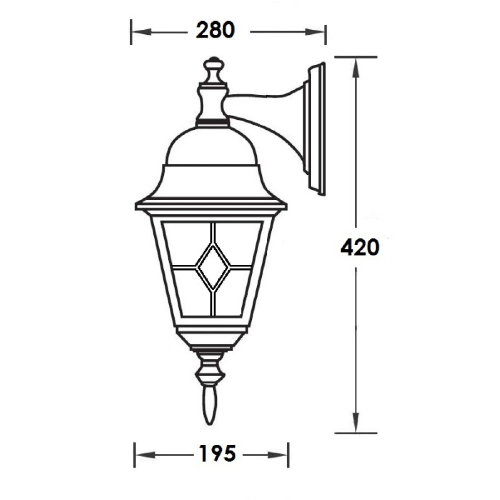 Настенный фонарь уличный QUADRO M lead GLASS 79902MlgG Bl