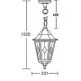 Уличный светильник подвесной PETERSBURG lead GLASS 79805lg Bl